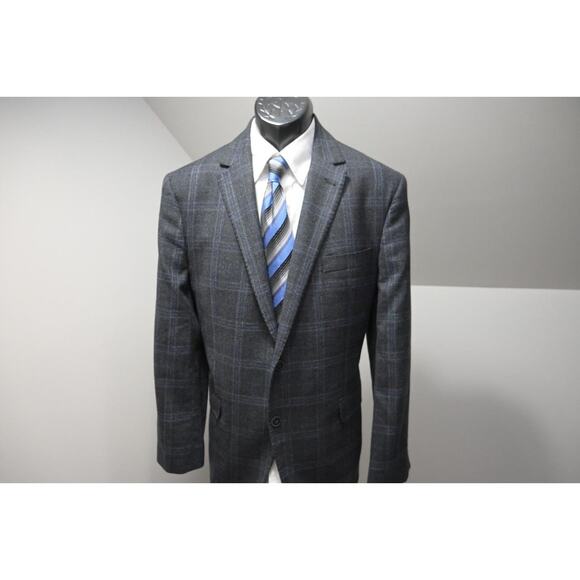 Joseph Abboud Heritage 100% Wool Blazer Wool Plaid Sports Jacket Mens Size 44 R